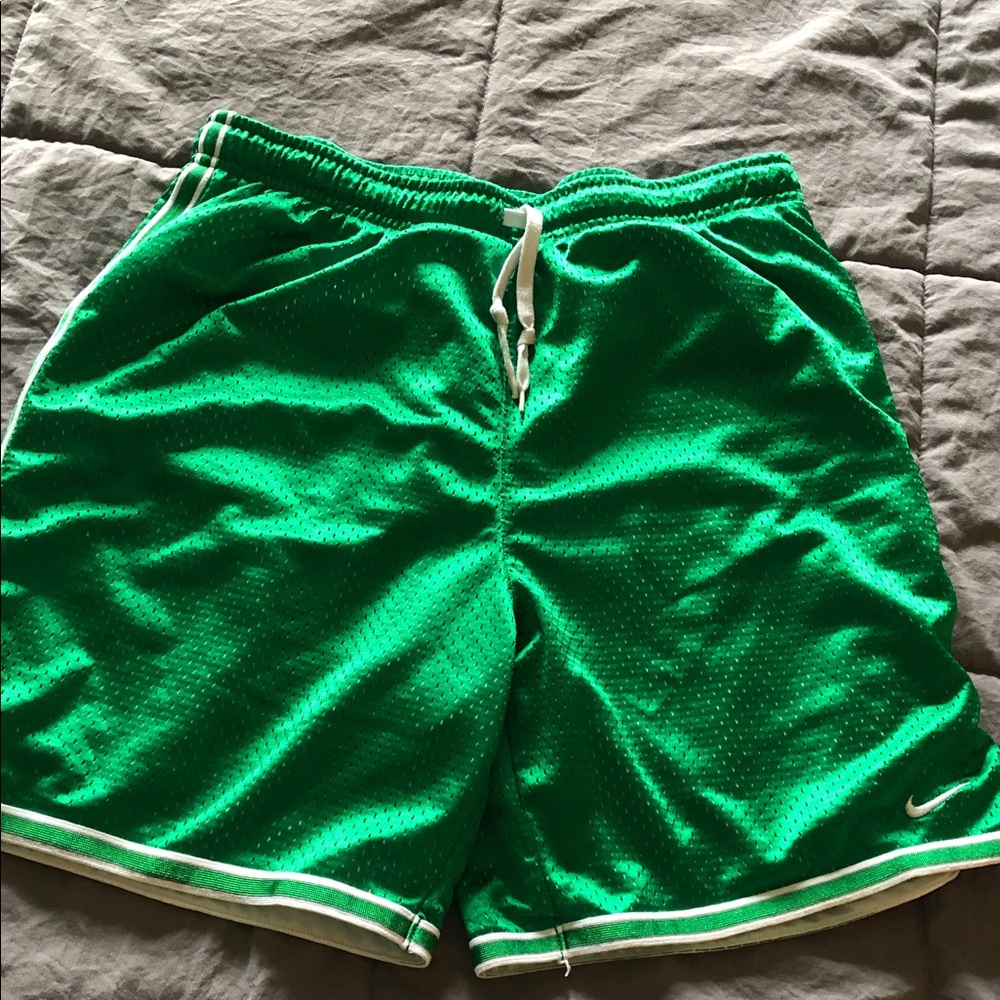 Nike Green and White Athletic Shorts